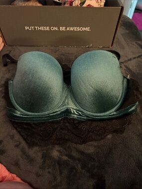 Adore Me Teal Velvet Push-Up Bra - New
